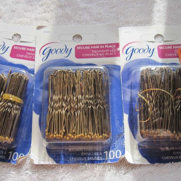 100 Metal Styling Hold It Secure Hair Pins Goody Coated Pin Blend Bronze Black - Picture 9 of 16